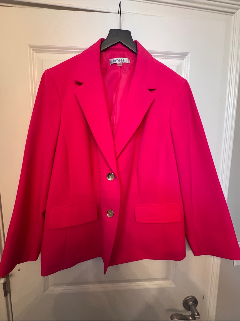 Kasper Women's Bright Fuchsia Two-Button Blazer